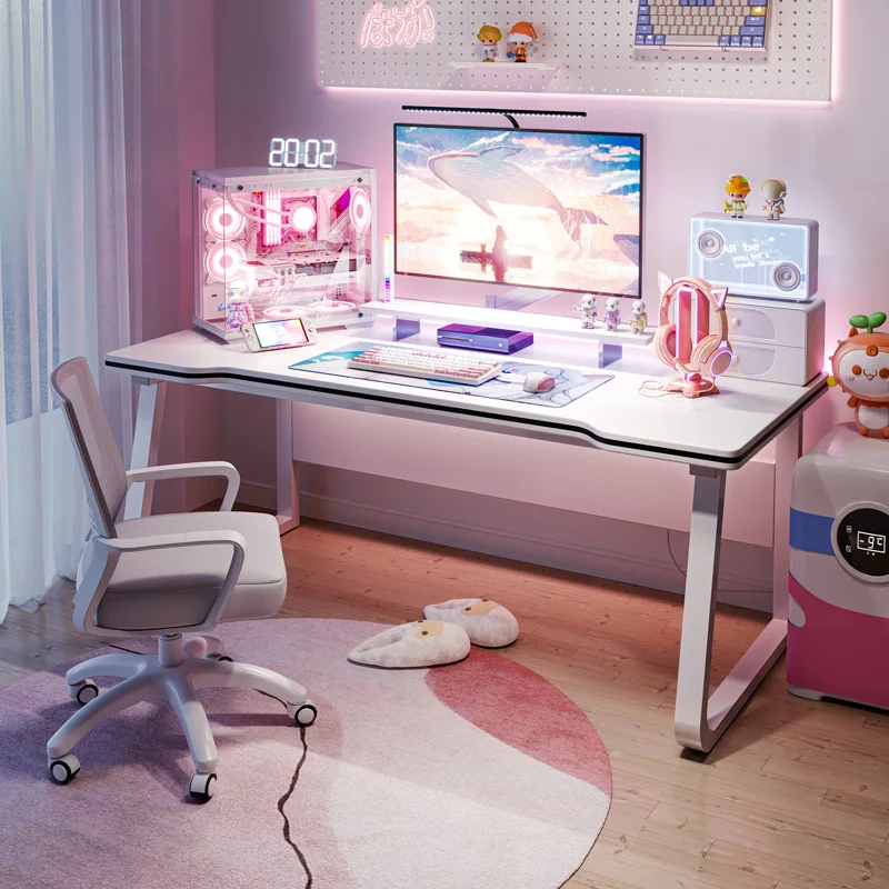 간단한 Esport 테이블 가정용 사무실 컴퓨터 쓰기 책상, 학생 공부 책상, 흰색 침실 거실 게임용 책상, 가정용 가구