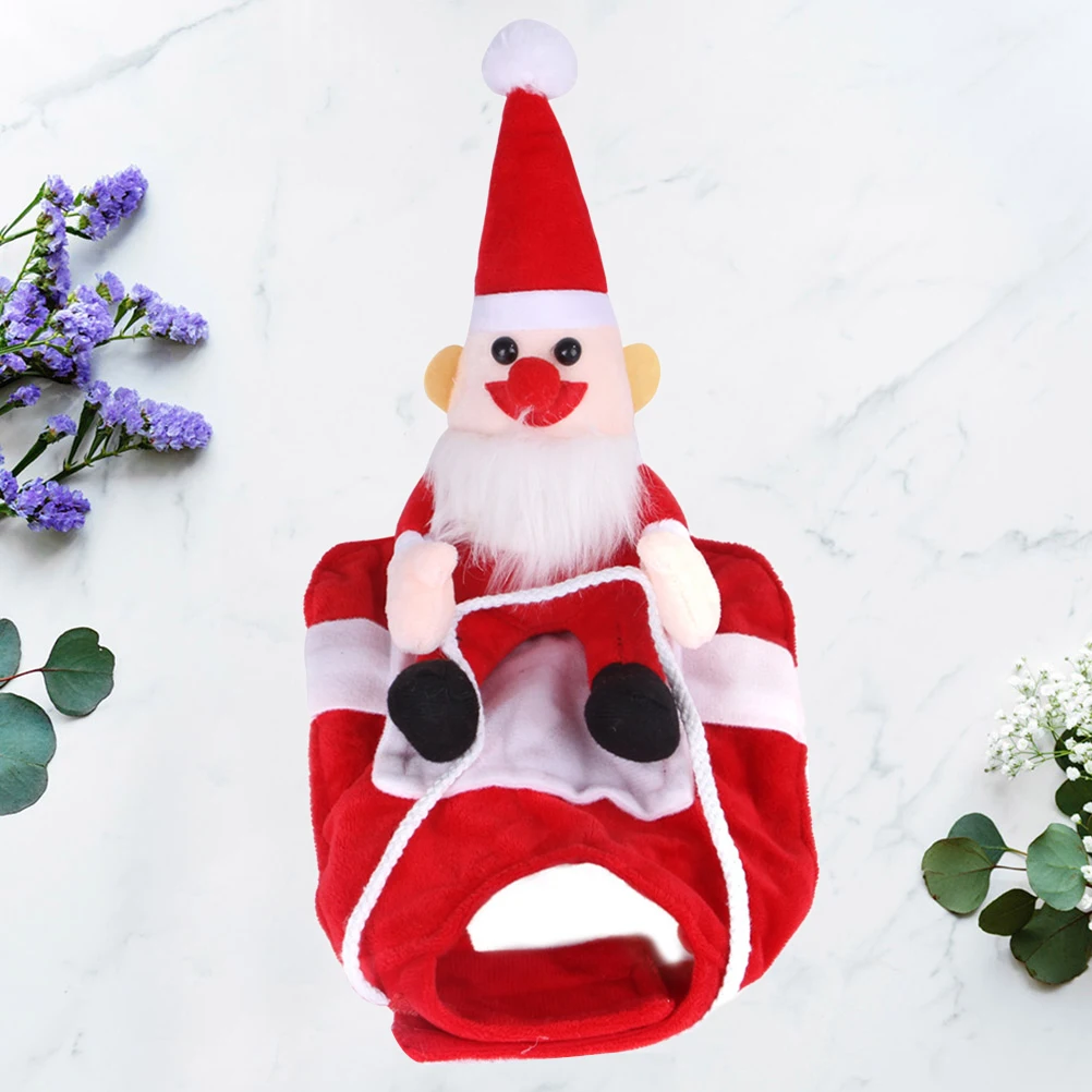 

Horse Riding Transformation Outfit Christmas Clothes Dogs Puppy Cat Suit Pets Costume Decorations Ups Clothing Santa Claus