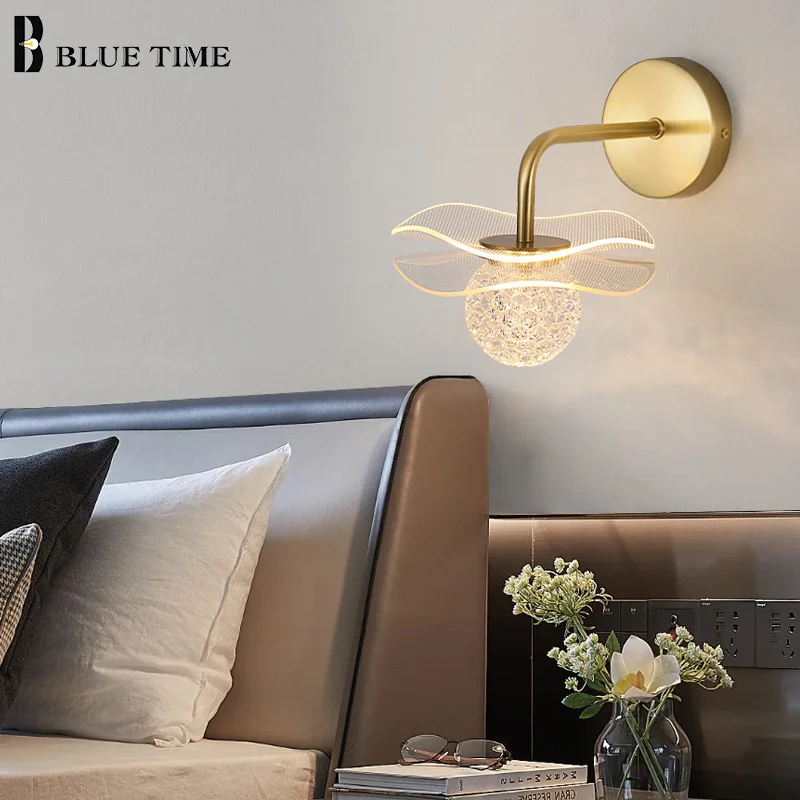 

Modern LED Wall Light Indoor Gold Wall Lamp for Living Room TV Background Wall Bedroom Bedside Light Home Decor Lighting Fixture