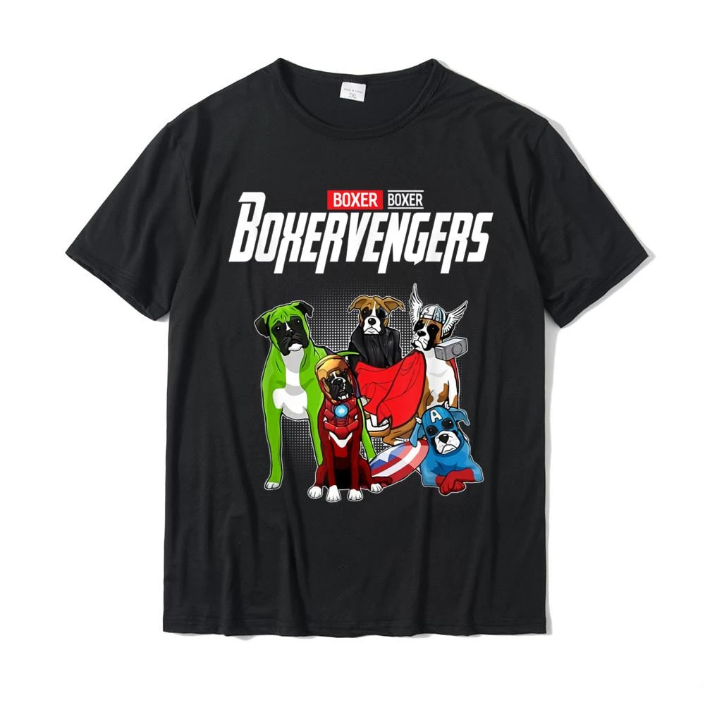 Boxervengers T-Shirt Funny Dog Boxer Shirt Gift T-Shirt Cotton Mens Top T-Shirts Simple Style T Shirt Coupons Personalized