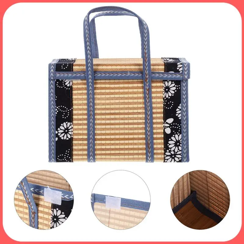 

AA89-1 PCS Gift Basket Gift Basket Bamboo Picnic Basket Hand-Woven Picnic Basket Storage Basket