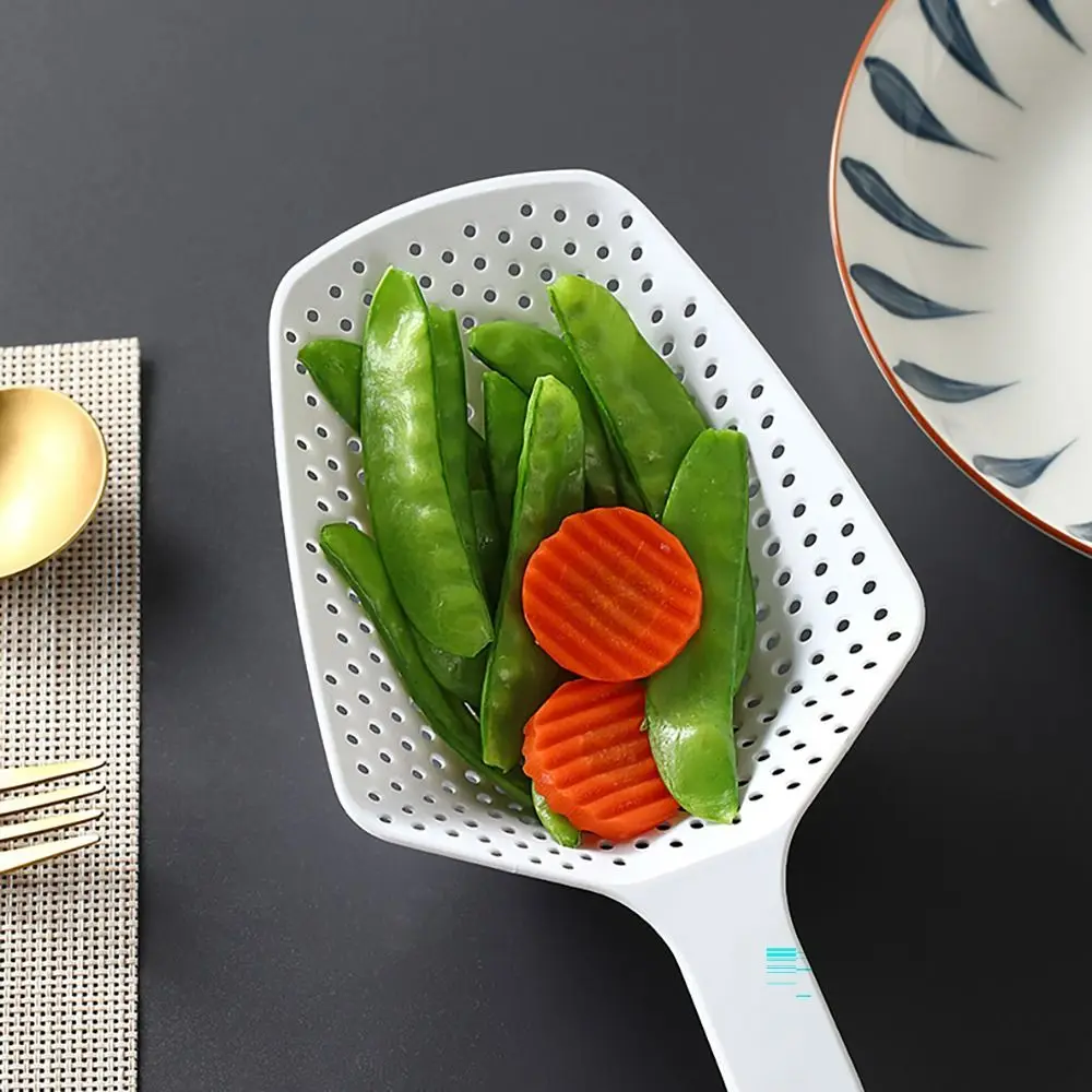 Practical Plastic Strainer Spoon Long Handled Kitchen Cooking Tool Leaky Spoon Portable Large Size Ice Shovel Cooking Tool