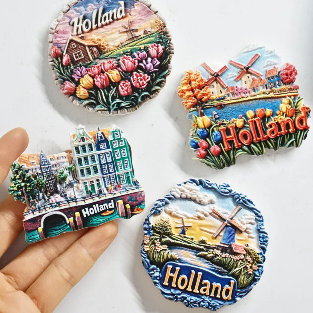 

1Pc, Dutch Refrigerator Magnet, Dutch Travel Refrigerator Magnet, Dutch Windmill Refrigerator Magnet,