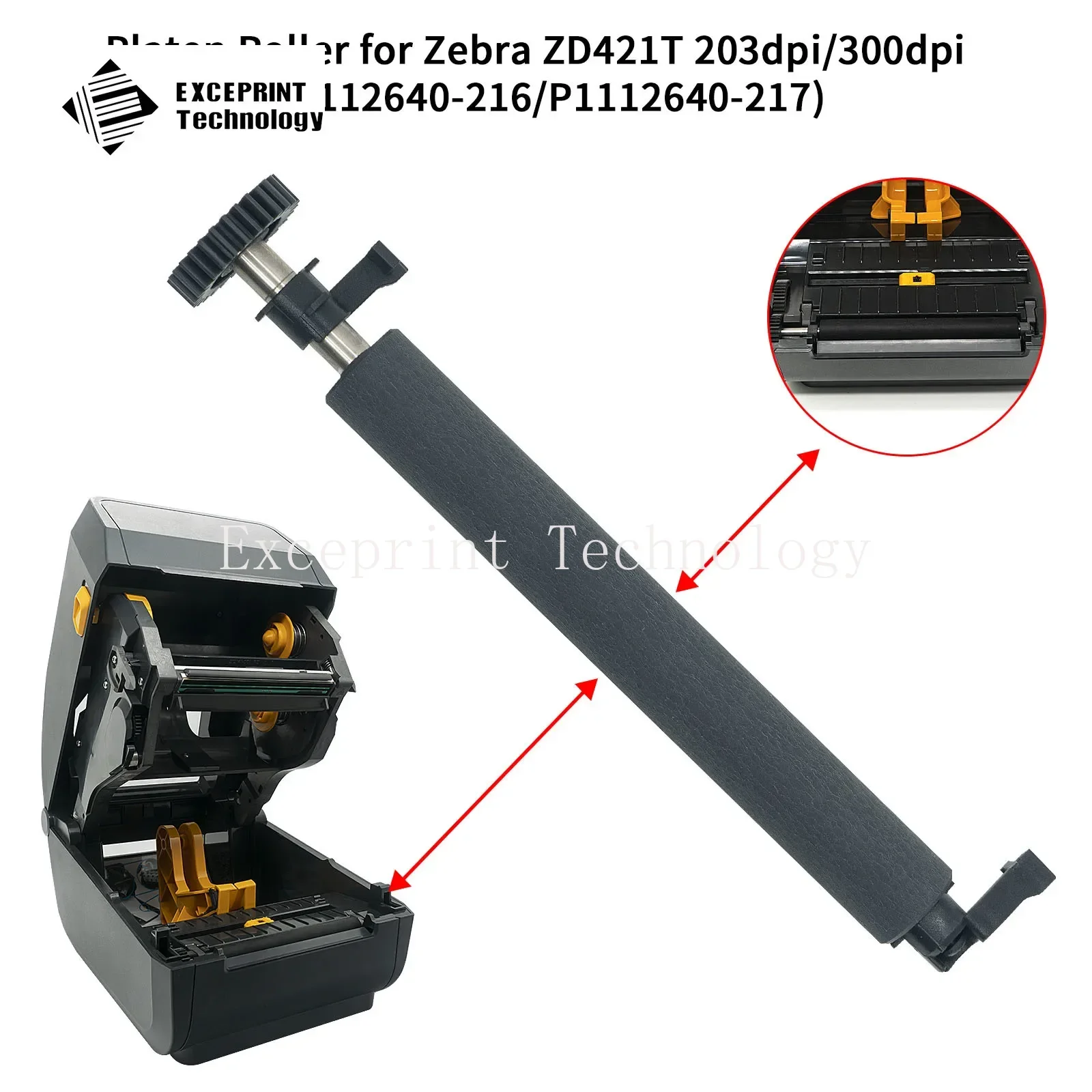 Rodillo de goma para impresora Zebra ZD220D ZD230D ZD888D