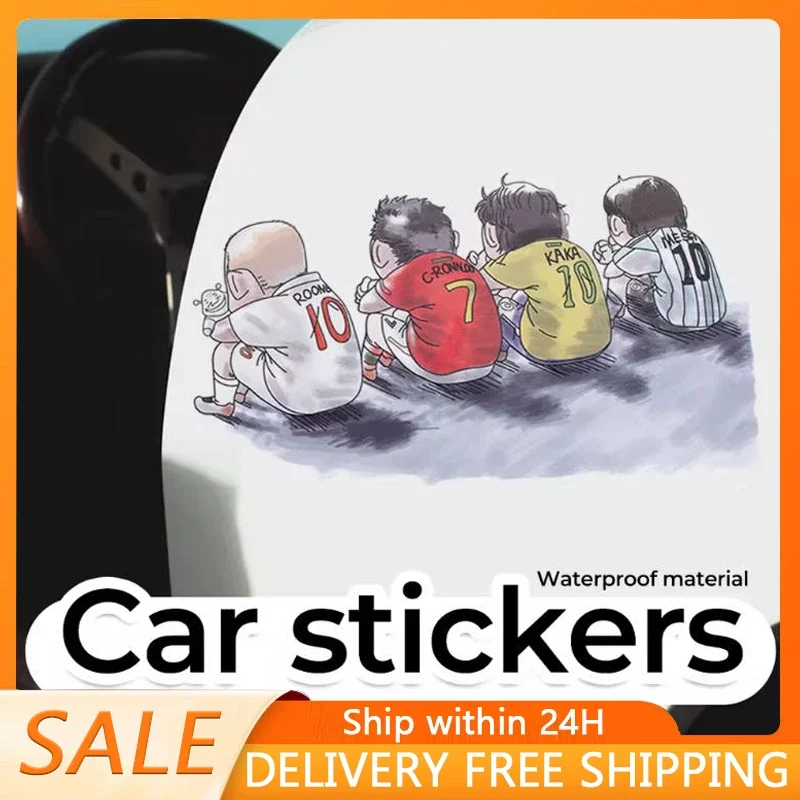 

Автомобильные наклейки с персонажем мультфильма, футбольная наклейка, водонепроницаемые виниловые наклейки для автомобиля, капот, бампер, крышка багажника, декор, автомобильные аксессуары