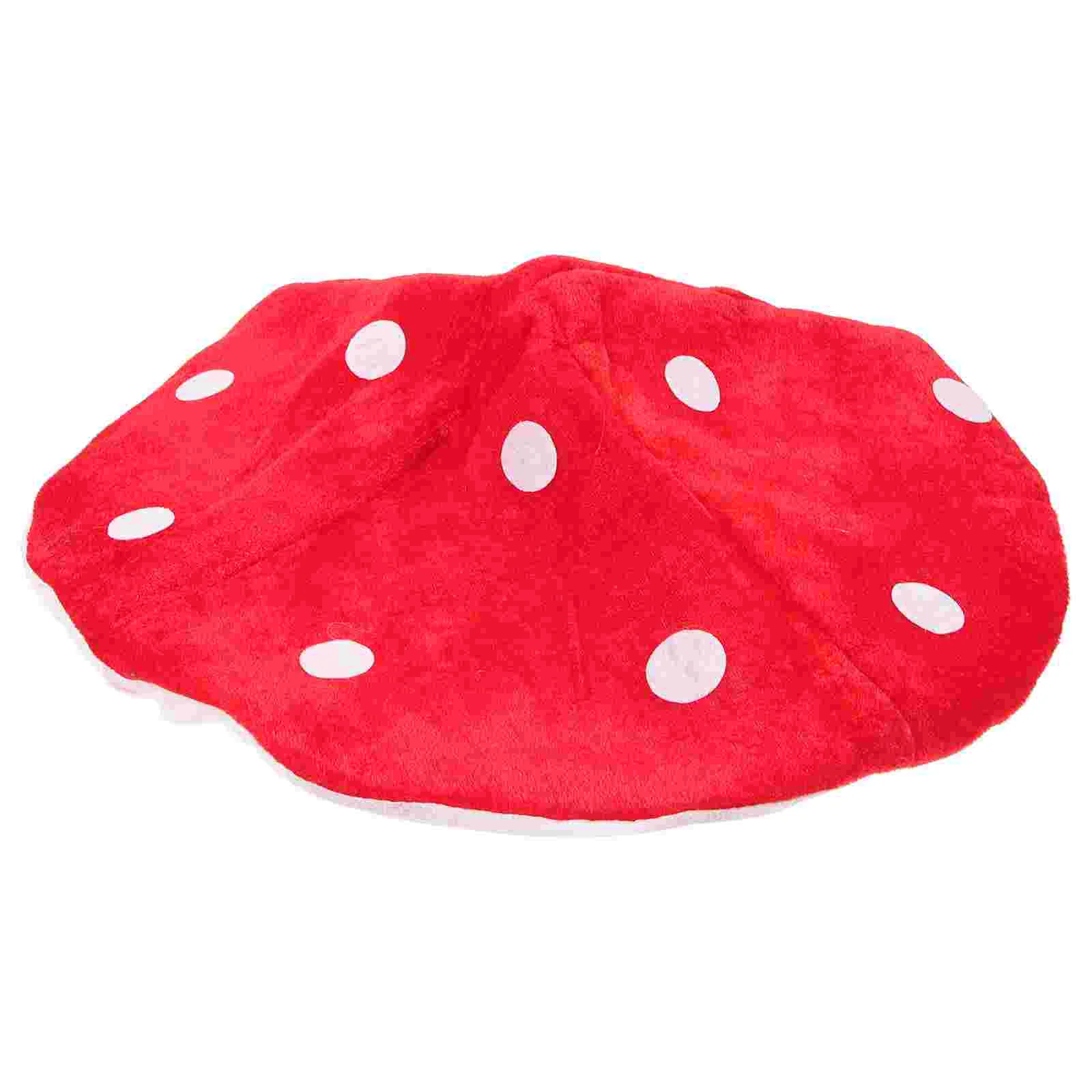 Red Mushroom Costume Toad Hat Mushroom Costume Party Funny Decoration Hat For Kids Funny Hats For Children Shooting (White And