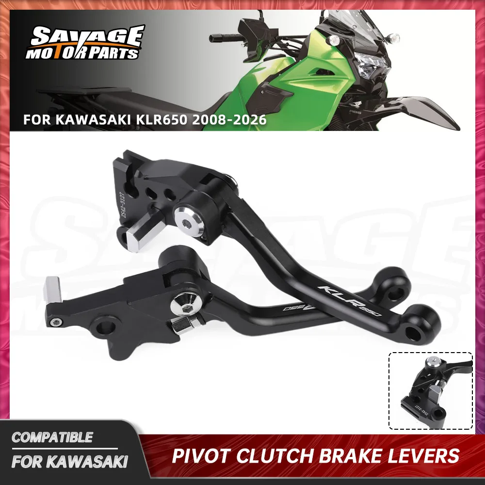 Palanca de Freno y Embrague Pivotante 2026 KLR650 para Kawasaki KLR650 S Traveler ADVventure, Manillares Delanteros para Motocicleta Todoterreno