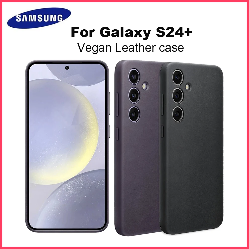 Original SAMSUNG Galaxy S24+ Vegan Leather case Genuine Galaxy S24Plus Vegan Leather Cover For S24+ SM-S926B SM-S926W SM-S9260