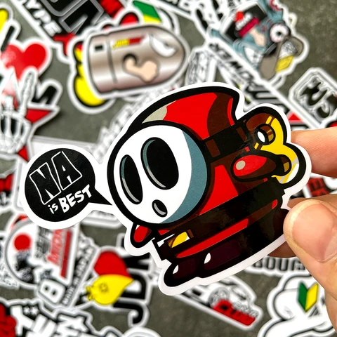 40 шт./лот случайные наклейки для мотоцикла JDM, мотошлем, автомобильные виниловые наклейки, аксессуары для YAMAHA MT07 09 R1 R3 R6 Nmax Xmax Tmax наклейки jdm купить - №8