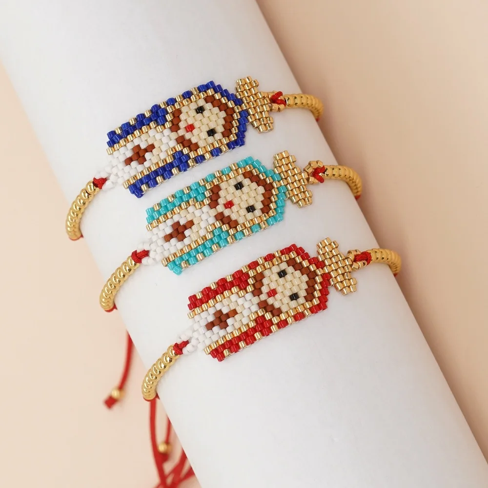 Go2goho Bohemian Woven Miyuki Beaded Bracelets For Women Lovely Little Girl Beads Chain Adjustable Jewelry Party Gifts 2024 New