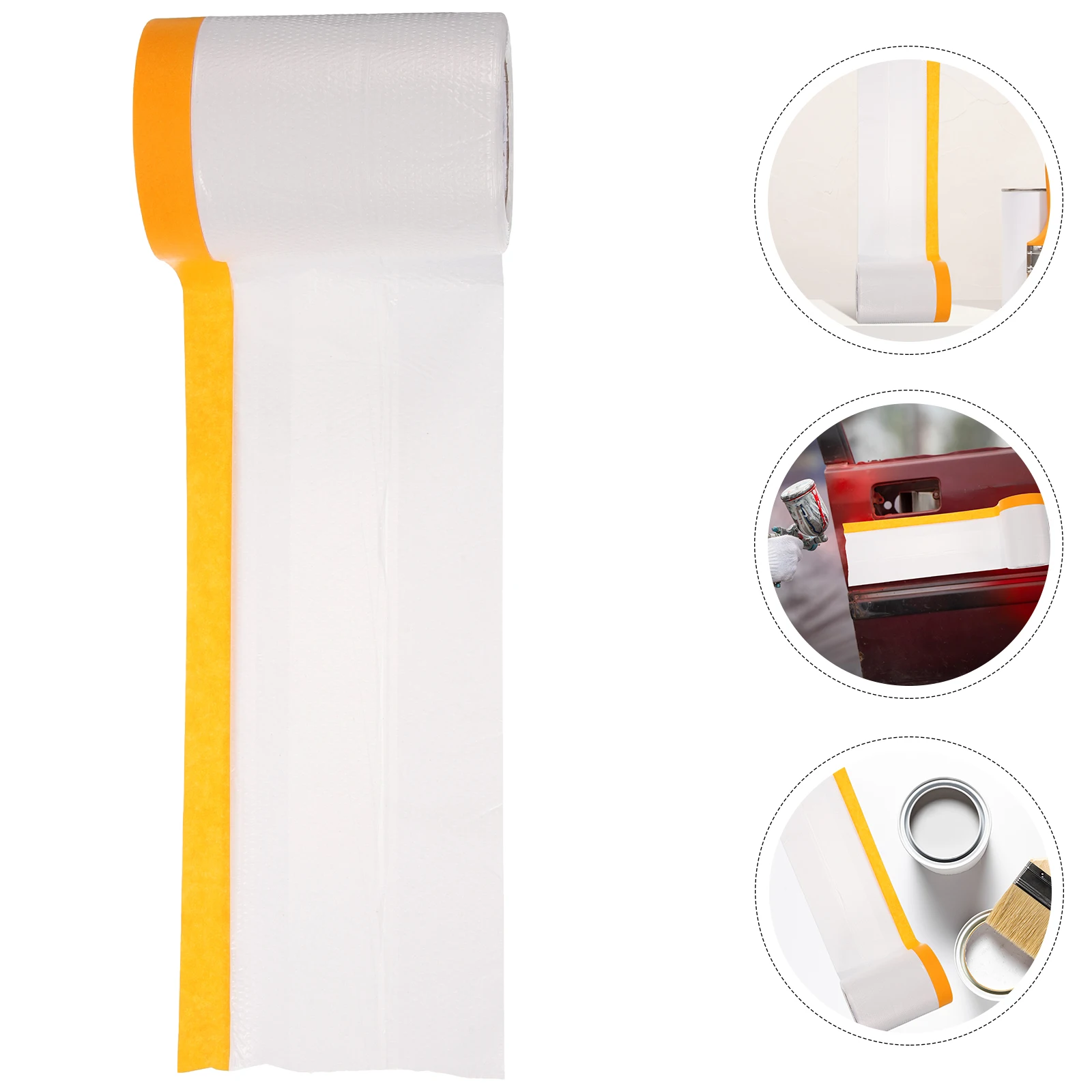 1 Roll Plastic Masking Film Flexible Paint Protective Paper for Automotive Paint House Painting Supplies Masking Film
