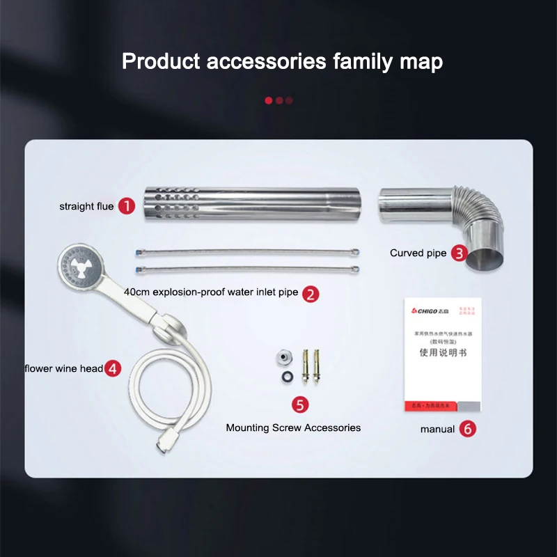 سخان مياه يعمل بالغاز 220 فولت 12 لتر درجة حرارة ثابتة غاز طبيعي/مسال عادم قوي متوازن Z