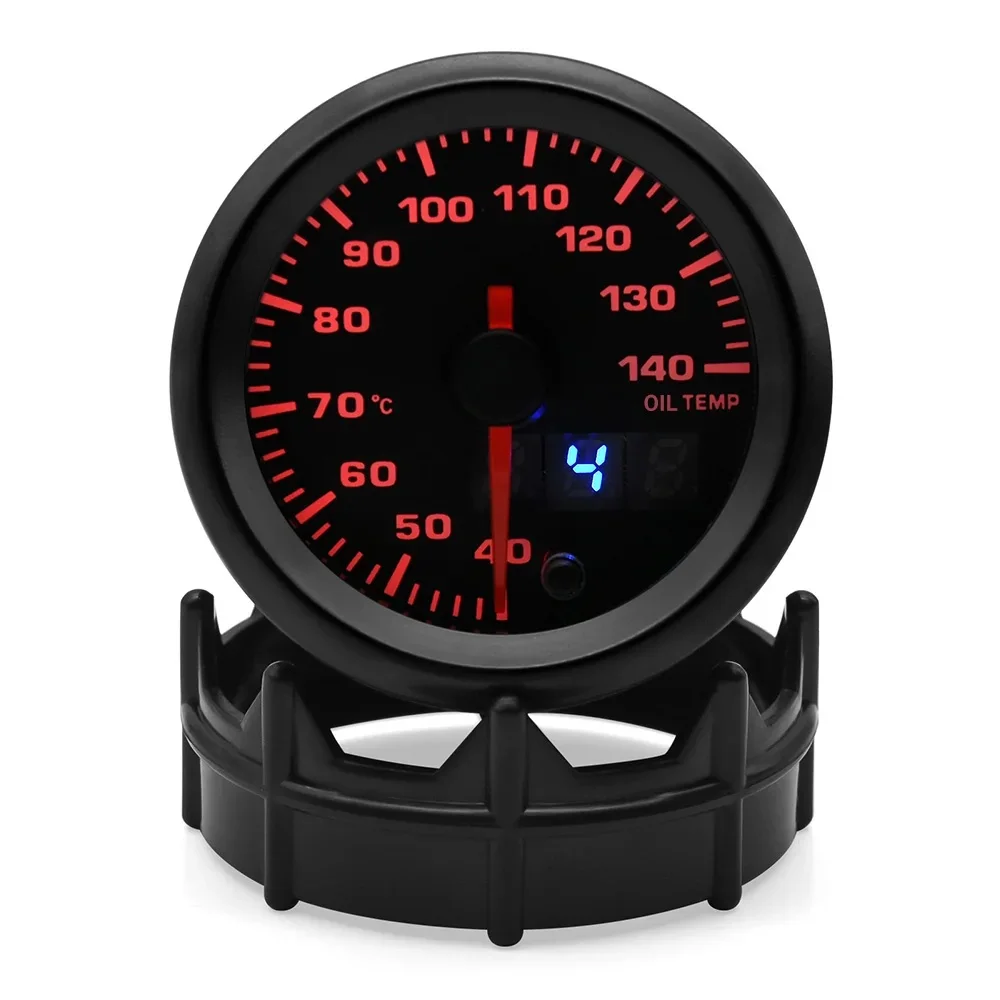 

7 Color Backlight 52mm Oil Temperature Gauge with Sensor 1/8NPT 40~140 Celsius Oil Temp Meter Indicator for Gasoline Car 12V
