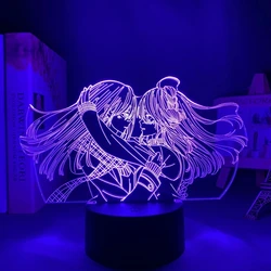 Anime 3d Lamp Date A Live Kurumi Tokisaki LED Night Light for Room Decor Nightlight regalo di compleanno Manga Date A Live Neon Light