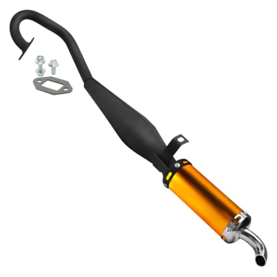 

High Performance 43cc 47cc 49cc 2 Stroke Exhaust Muffler Pipe for Mini Pocket Bike Pit Dirt Bike Scooter Gas Motor Engine Cooli