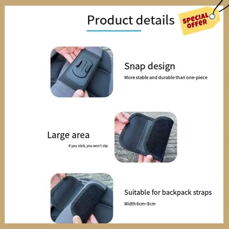 Вращающийся зажим для рюкзака, плечевой ремень для рюкзака для камеры Gopro 10, 9, 8, 7, 6, 5, запасные части для экшн-камеры