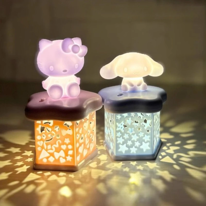 

Sanrio Hello Kitty атмосферное световое украшение мультфильм аниме Cinnamoroll Kuromi аксессуары для кукол Kawaii ночник праздничный подарок