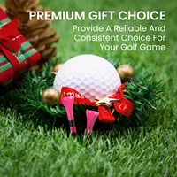 Short Golf Tees 54mm Wood for Iron Shots Bulk 50/100 Pack, Bamboo Tee for Stable Low-Tee Height 5