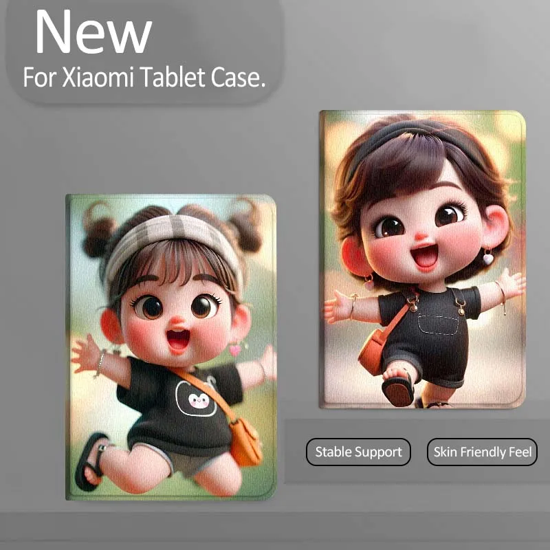 

Cartoon Pigtail Joy Jump For Xiaomi Redmi Mi Pad 4 5 6 7 8 K SE Mini Pro Plus Max 10.1 11.2 inch Tablet Case