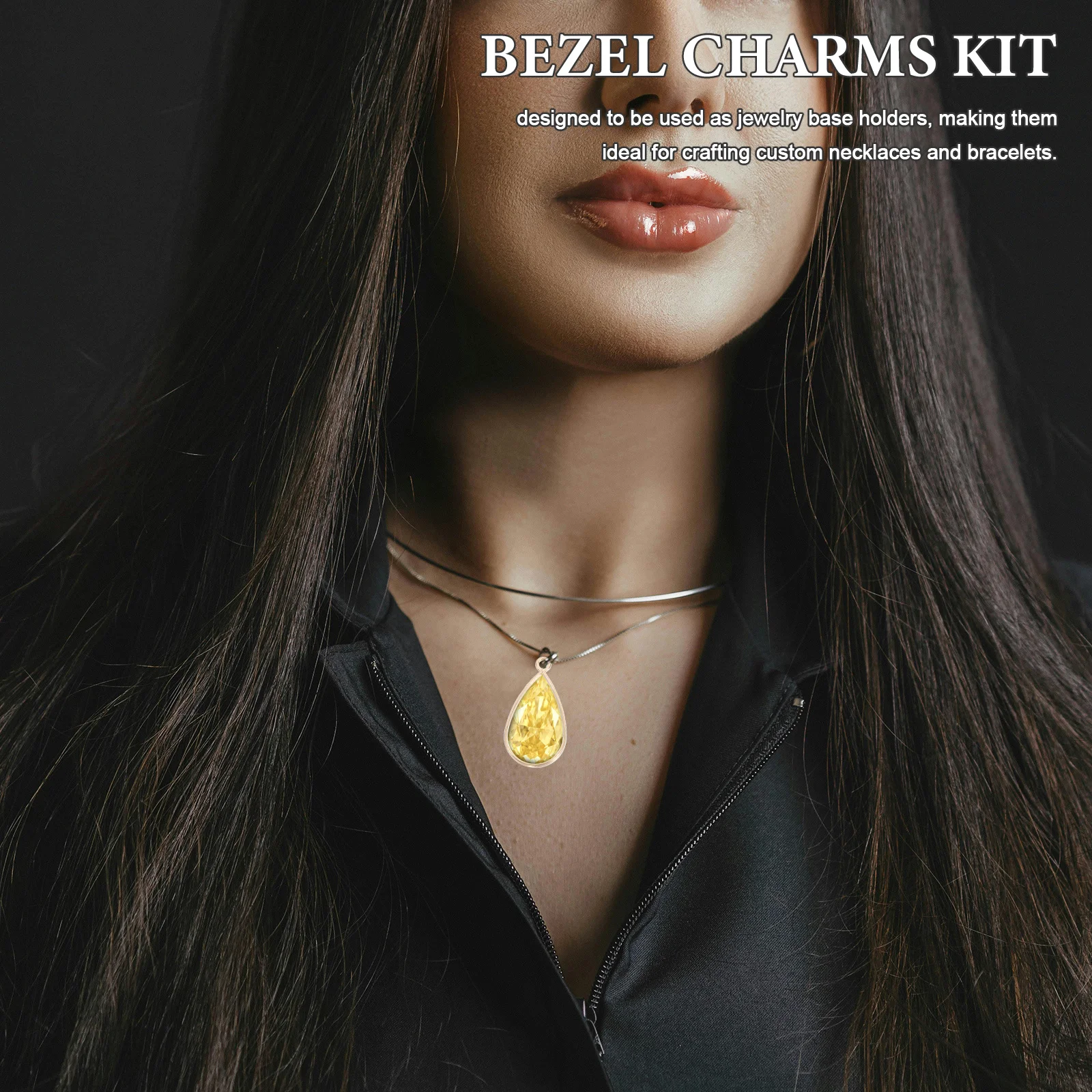 30 قطعة قلادة قطرة الماء الحافة المجوفة السحر سبيكة الإطار DIY بها بنفسك صنع المجوهرات قلادة سوار لوازم الإبداعية الراتنج الحواف