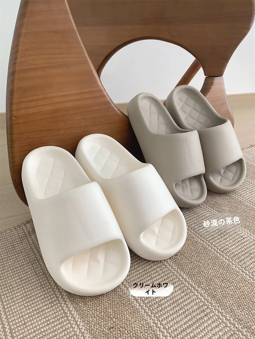 

Summer Flat Bot Anti-Slip Couples Slippers Thin Strap Simple Sle Women's EVA Molded oe Youth Daily Wear Pure Color