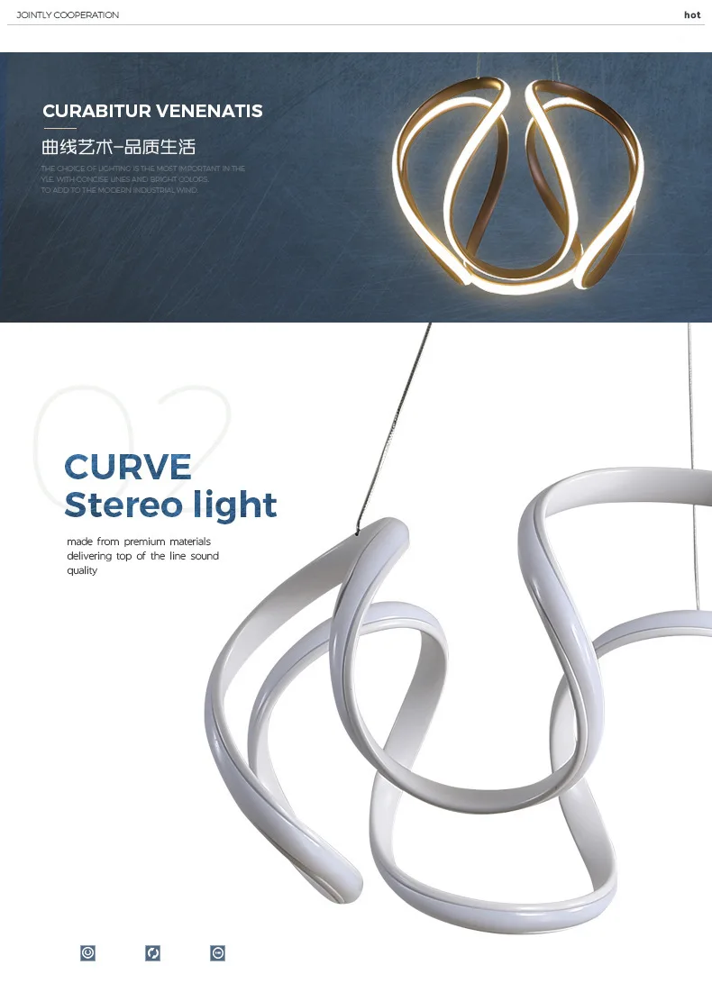 Modern Pendant Light Nordic Twisted Led Chandelier Ceiling Lamp Living Dining Room Chandelier Corridor Personalized INS Fixture