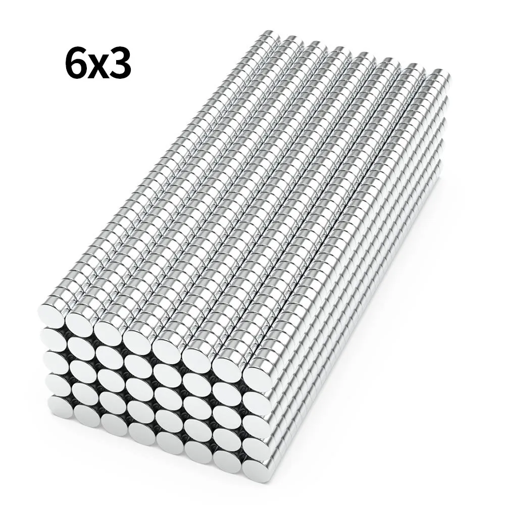 

6x3mm N35 Super Strong Neodymium Magnet Round NdfeB Powerful Permanent Magnetic imanes Refrigerator Magnets 6*3