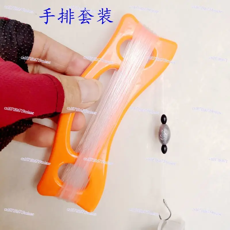 

Fishing Hand Row Set, Transparent Fishing Line, Lead Pendant Hook, Hand Silk, Simple Fishing Group, Wire Board, Rock