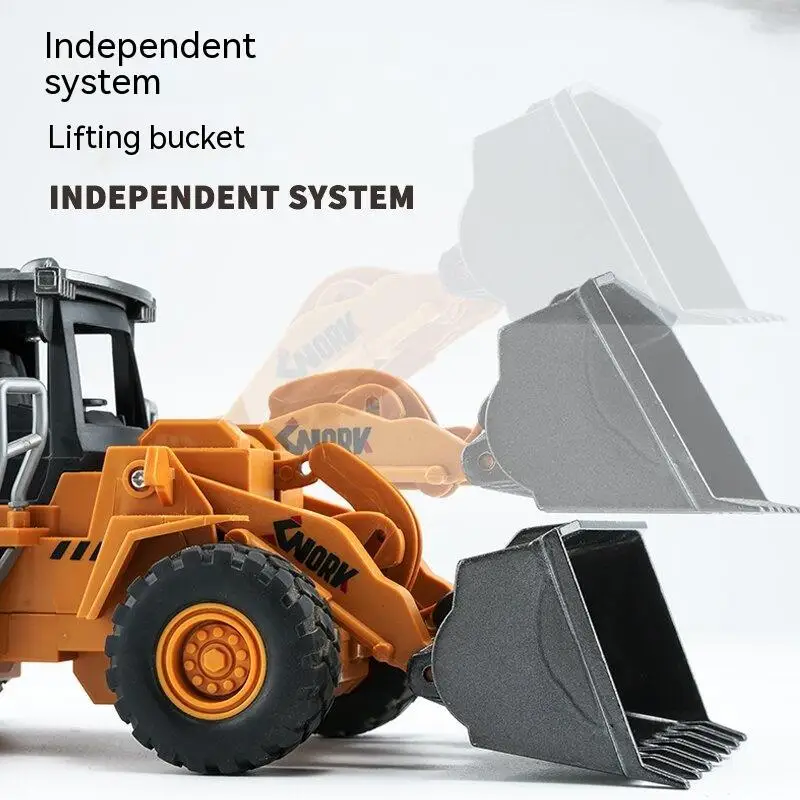 Wireless Remote Control Bulldozer Alloy Electric Loader Simulation Shovel Truck Engineering Vehicle Drop Resistant Boy Toy