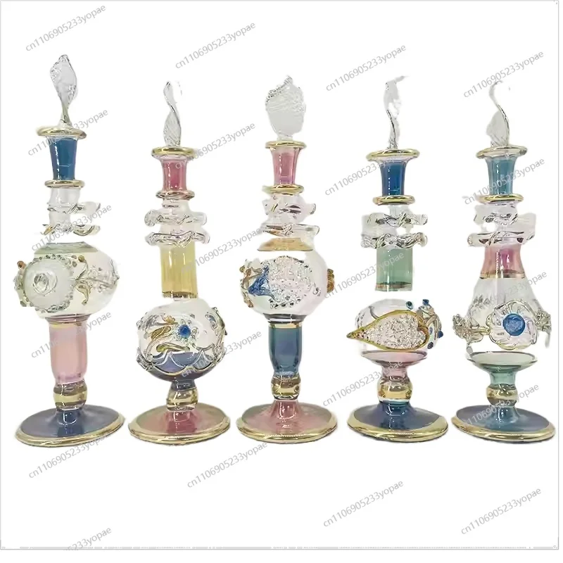 

Egyptian Perfume Bottle, Handmade 10 Cm Essence Bottle, Glass Bottle for Delicate Ornaments, Ornaments and Souvenirs