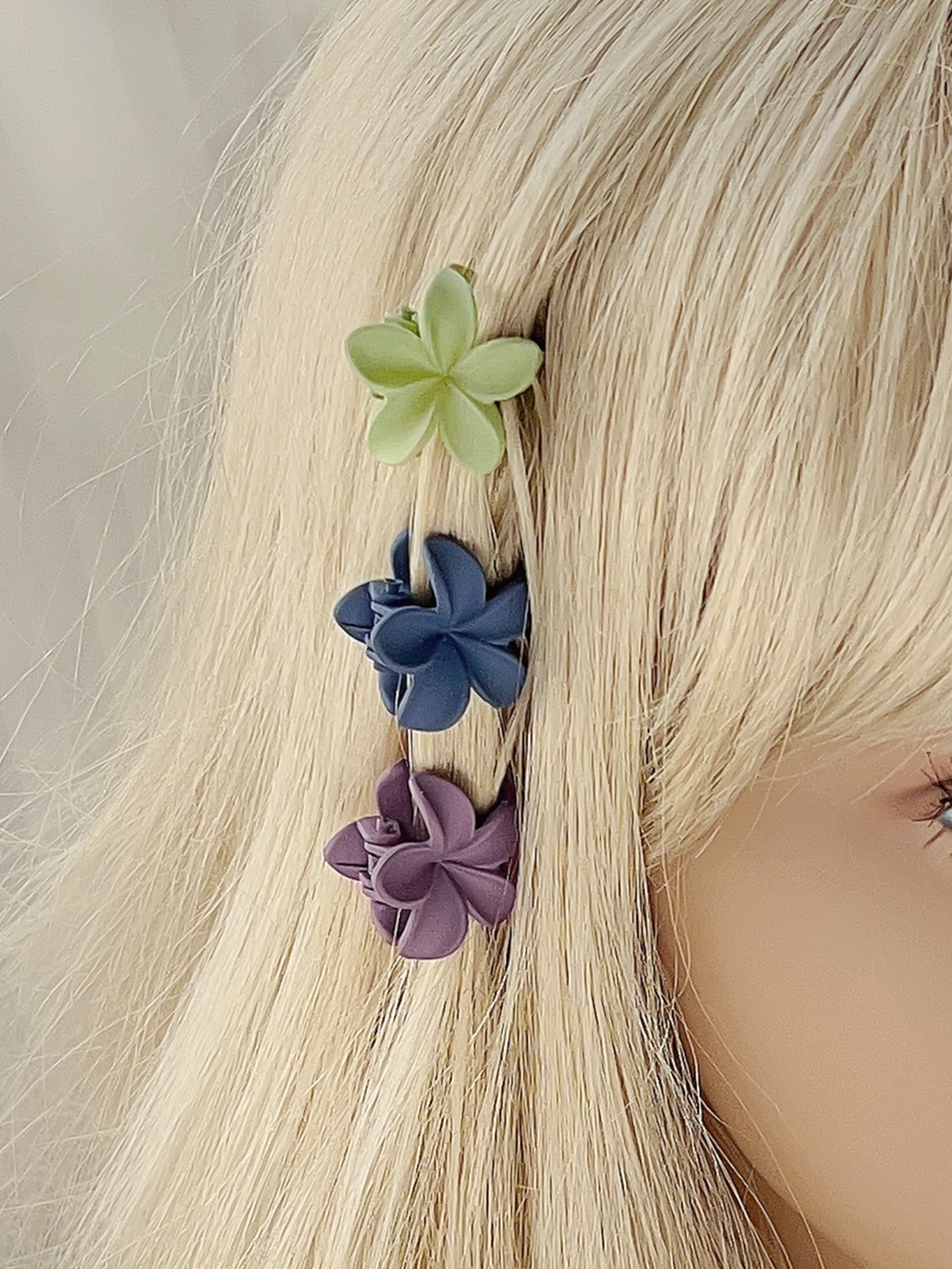 Klip Cakar Rambut Bunga Kecil, 20 Buah Klip Cakar Mini Lucu 1 "Klip Cakar Mini Pegangan Kuat untuk Rambut Tebal/Rambut Tipis Wanita/Perempuan