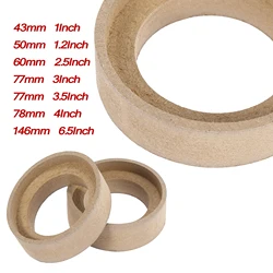 X Autohaux Pair Car Beige Speaker Spacer Ring Adaptor Brackets Mounting Spacer Recess Bezel Plate Wood 43mm-146mm ID 1-6.5Inch