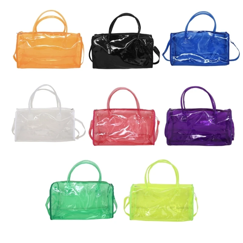 

Functional Clear Shoulder Bag PVC Handbag Large Capacity Outdoor Sports Crossbody Bags for Individuals