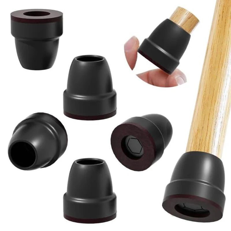 

8 шт., защитные накладки на пол для ног стула, диагональный чехол для ног с толстой оберткой, фетровые подушечки, черная силиконовая мебель, ножки стола, защита пола