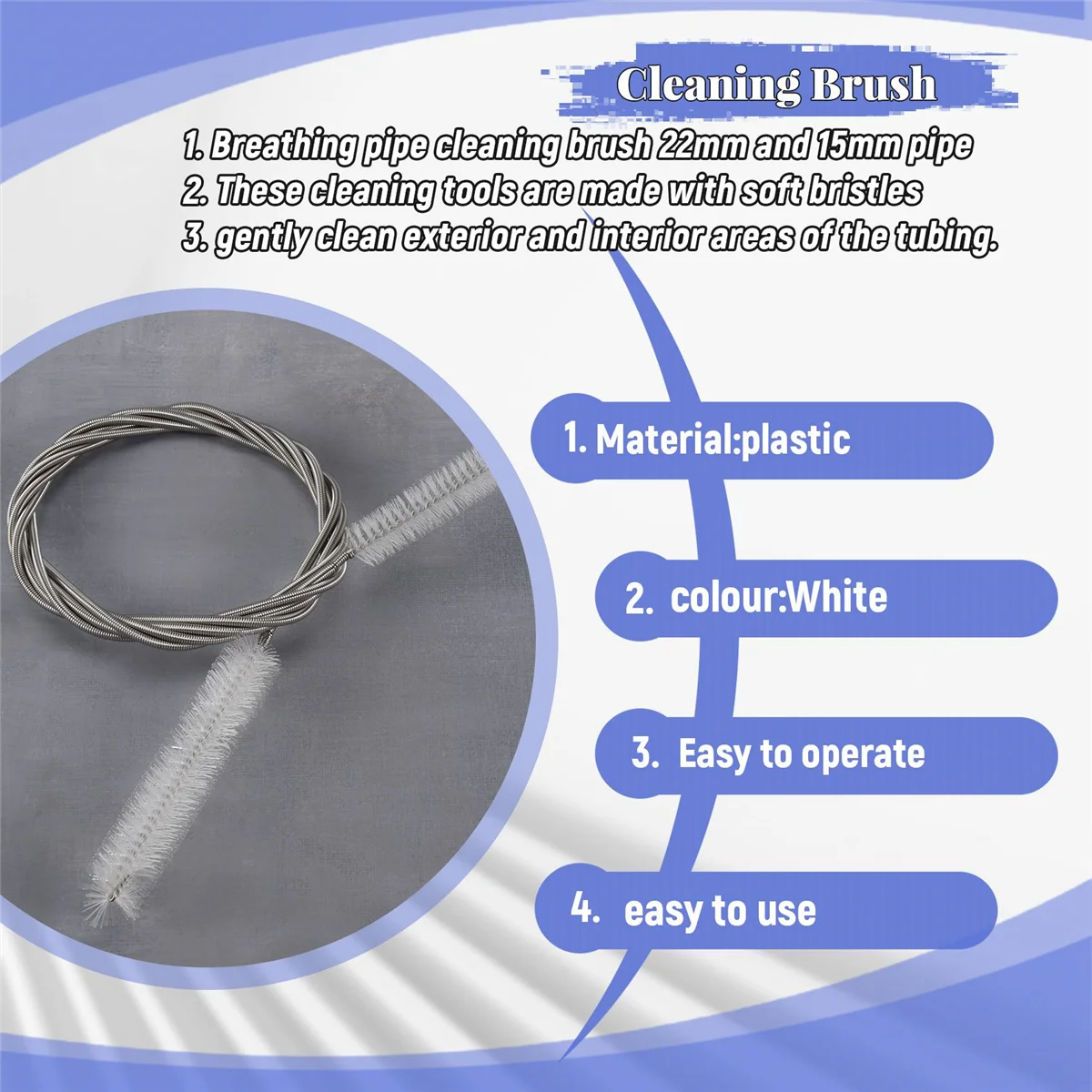 الأحدث! فرشاة تنظيف أنبوب خرطوم التنفس CPAP لوازم تنظيف أنبوب الشرب منظف فرشاة الزجاجات أدوات تنظيف