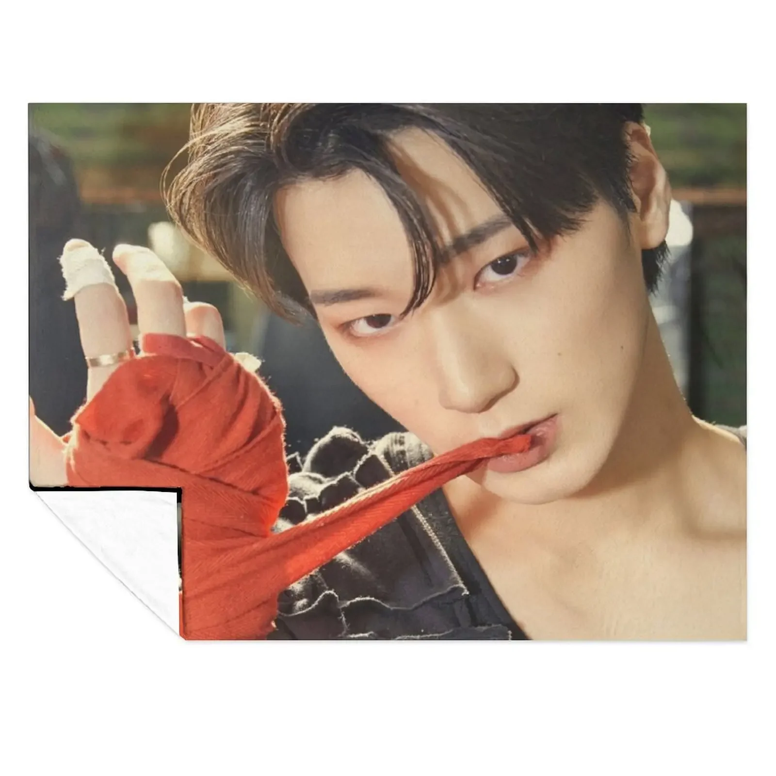 

Ateez San Throw Blanket Summer Designers Furry Shaggy Blankets