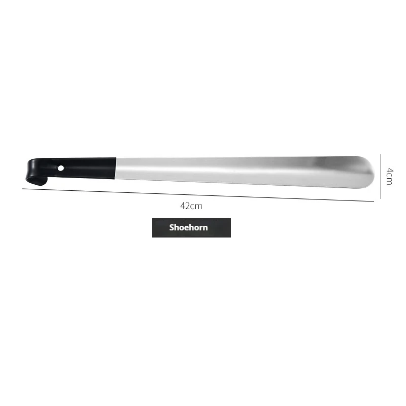 Corne à chaussures à Long manche de 42cm, cornes à chaussures en métal pour femme enceinte et personnes âgées, cuillère à chaussures pour la maison, pas de pliage, spatule à chaussures, 1 pièces