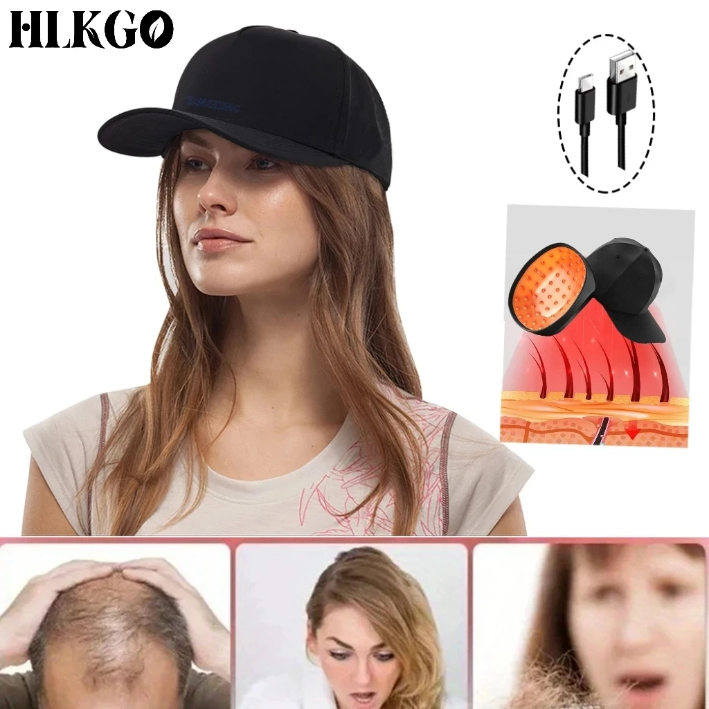 HLKGO 2026 Laser Hair Growth Cap - Clinical Grade Red Light Therapy for Fuller, Thicker Hair