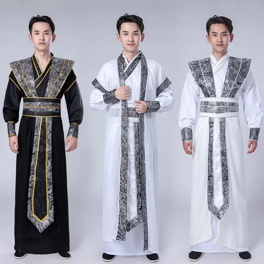 Abito da uomo tradizionale cinese Hanfu capodanno orientale antico Performance Stage costumi di danza popolare Han Dynasty Cosplay Robes