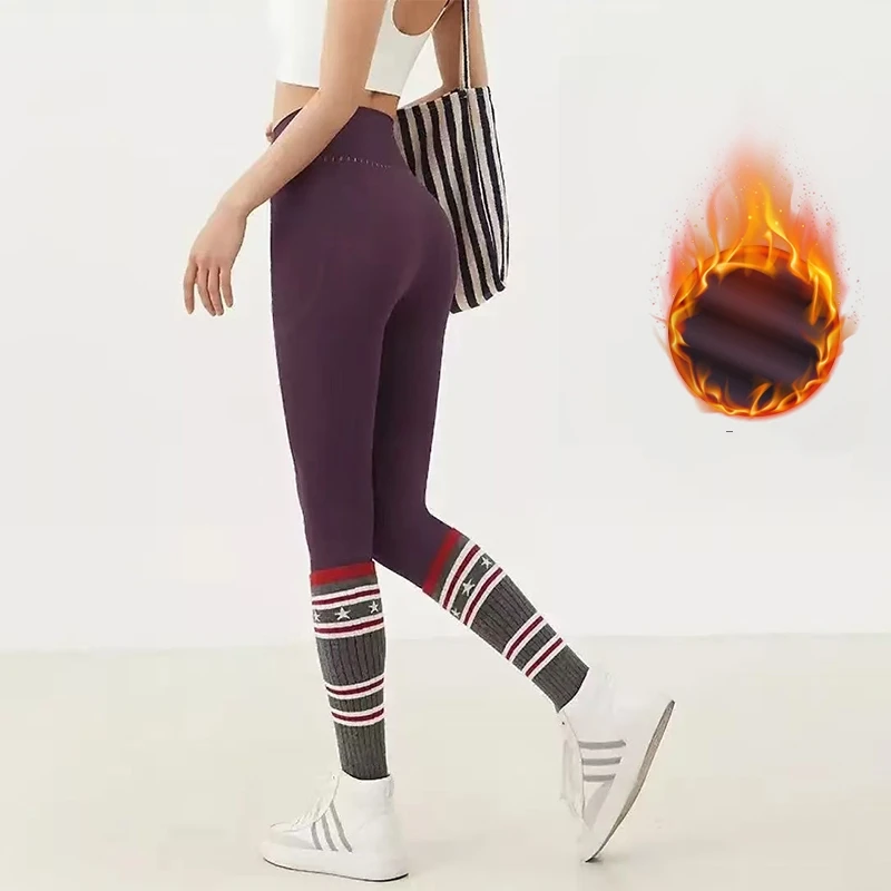 Velvet Pocket Yoga Pants Women Butt Lifting Abdominal Tightening Fitness Pants for Training Running Pilates Buttocks Leggings