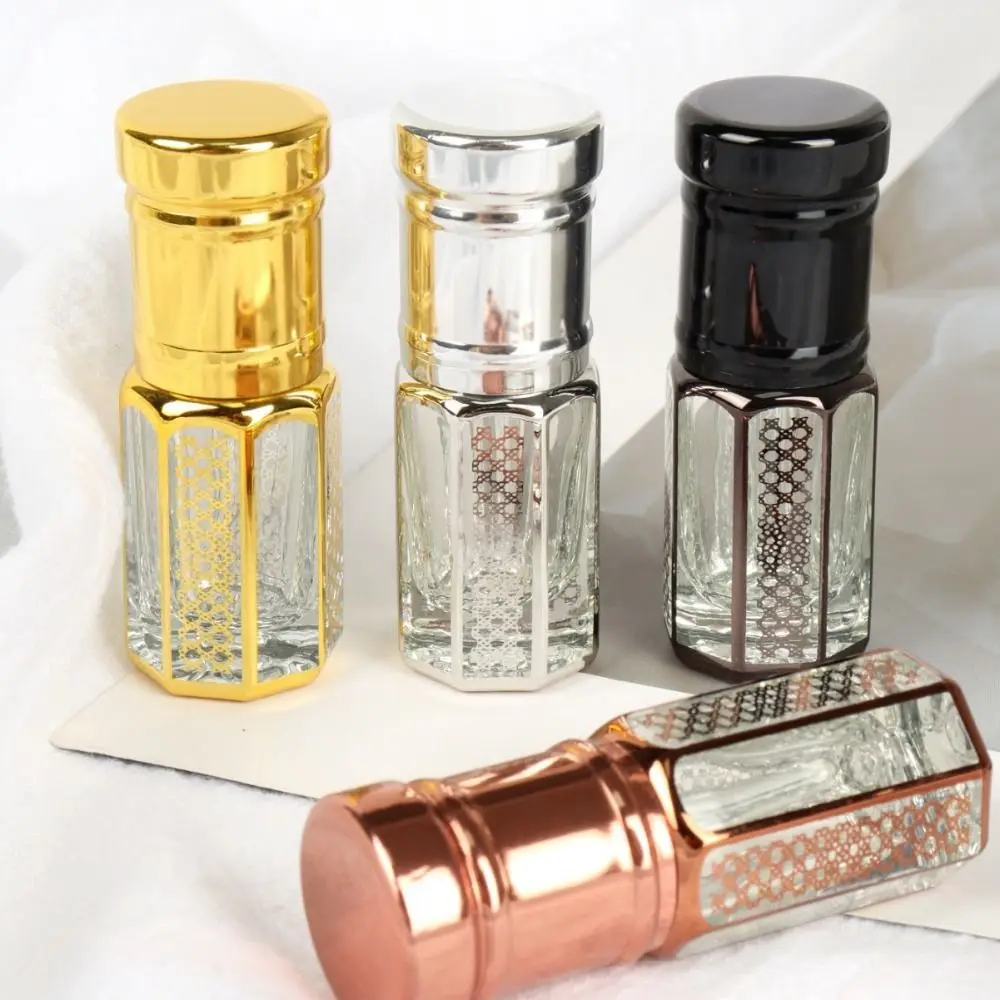3ml Capacity Glass Roll-on Bottle Roller Ball Design Glass Material Portable Sample Container Refillable Leak-Proof