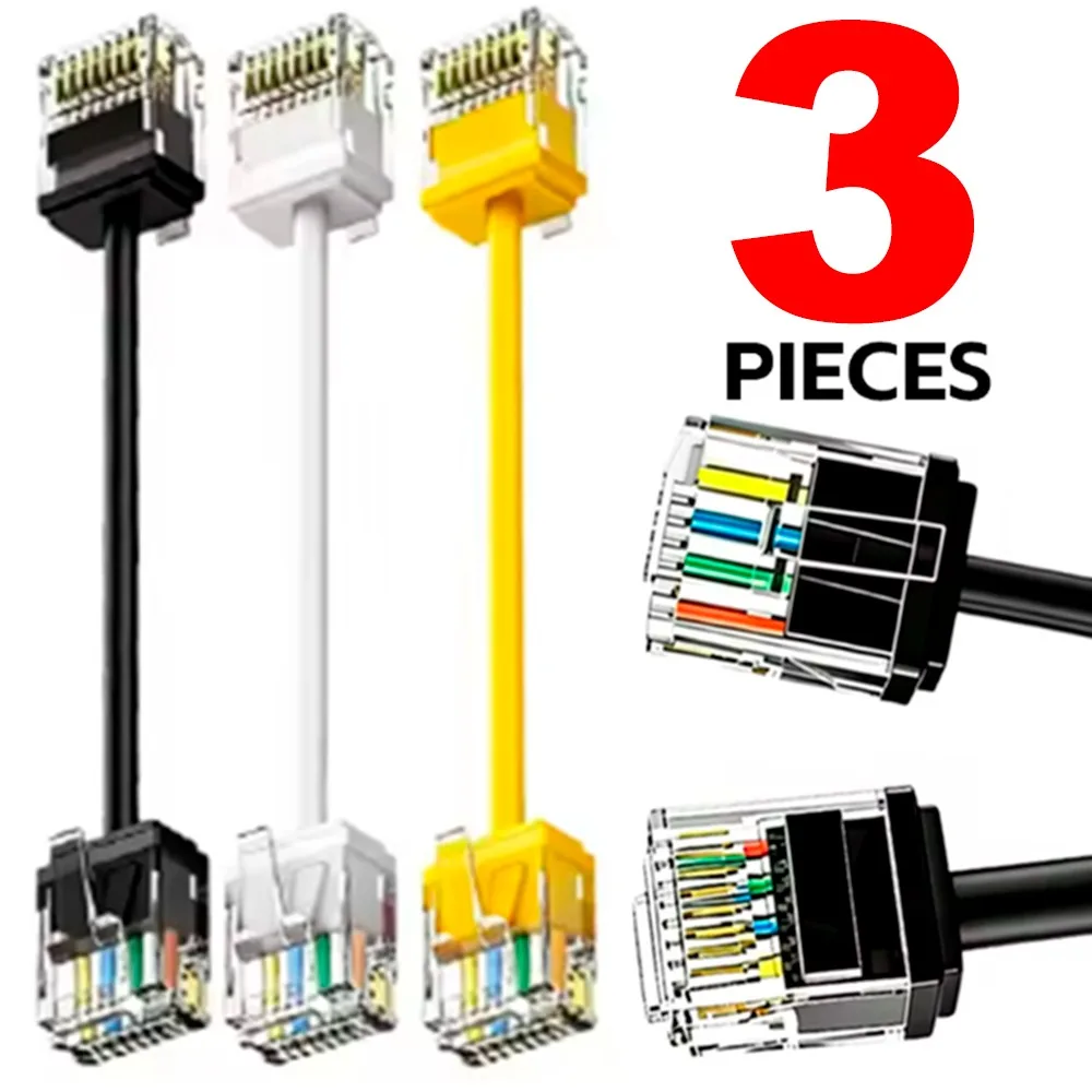 3-1Pcs CAT6A Ethernet Cable Crystal Head Copper Network Wire Broadband Router 10Gbps CAT6a Computer Home Cabinet Box Jumper Line