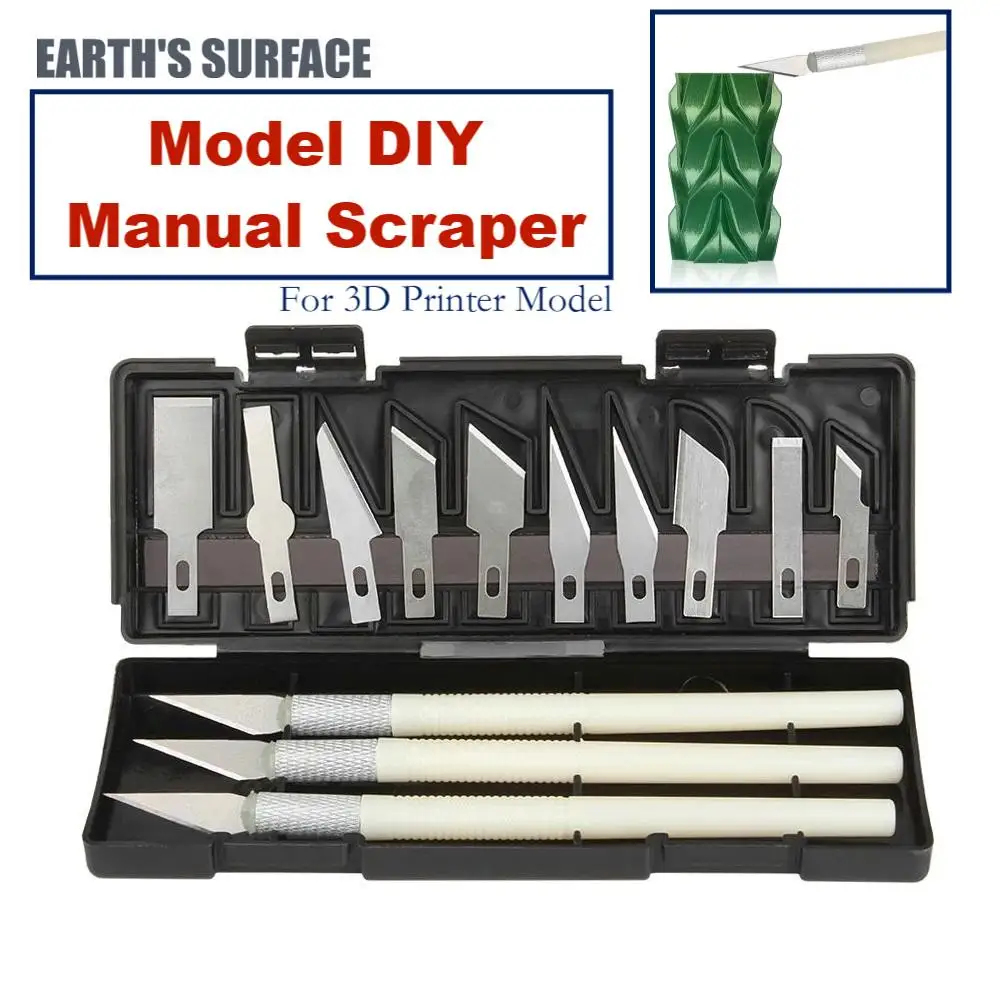 

ES-3D Printer Parts DIY Model Manual Scraper,Model Detail Modifier Knife,Carving Knife,Filament Knife Scraper DIY Hand Knife