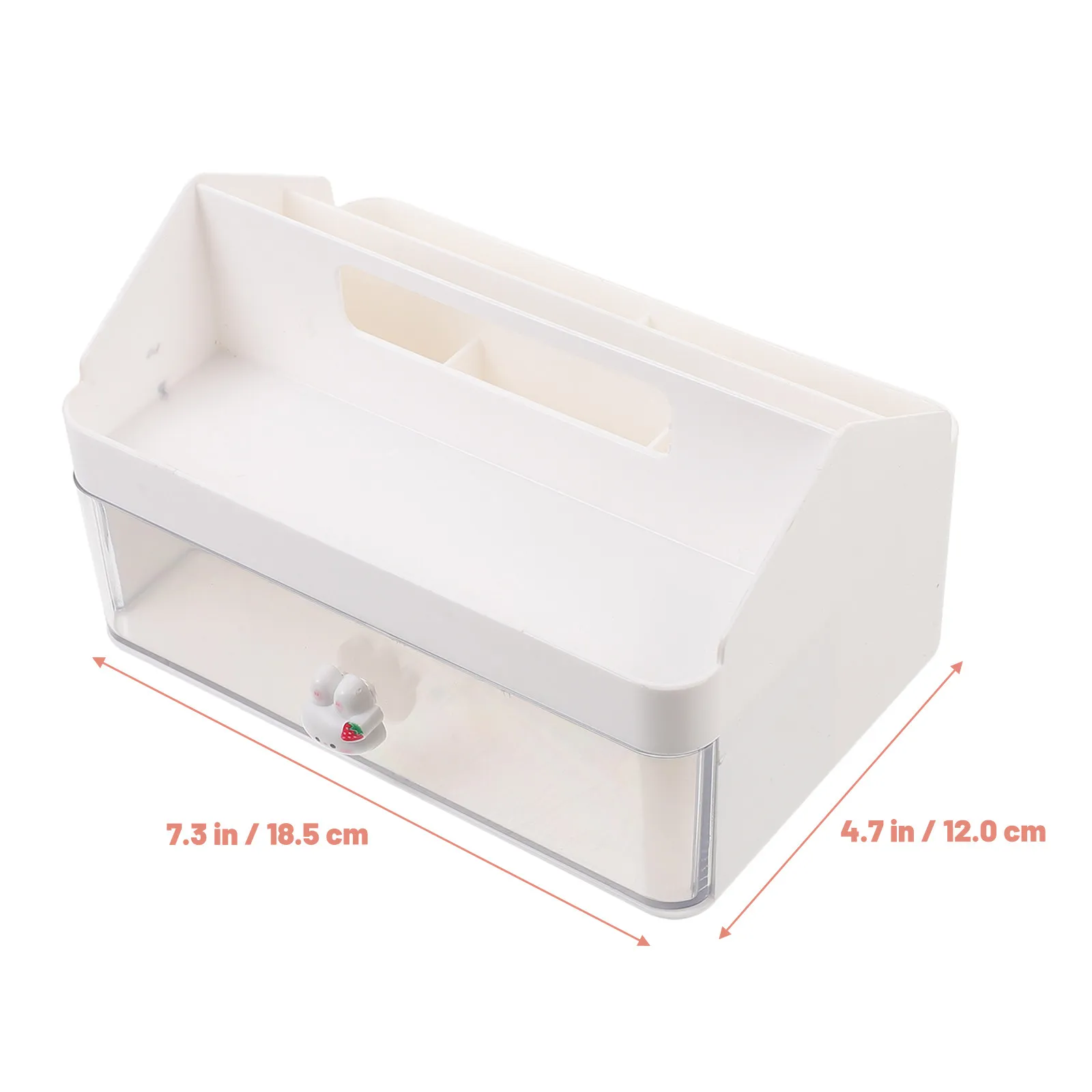 Plastic Desktop Organizer Large Capacity Storage Container for Jewelry Makeup Brushes Skincare Items Drawer Style