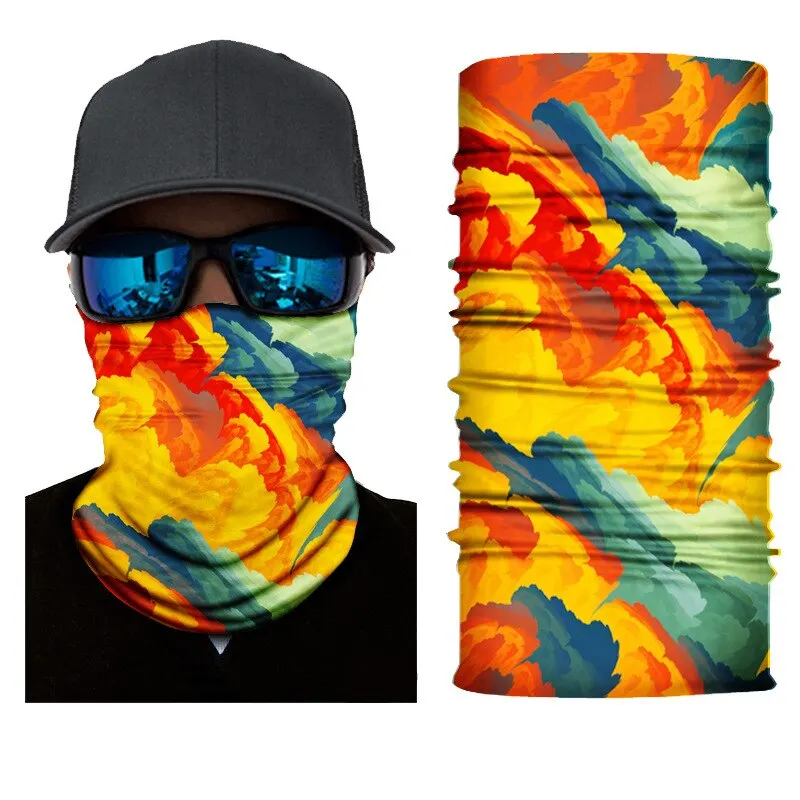 3pcs Camouflage Seamless Magic Bandana Neck Gaiter Paisley Headband Cycling Fishing Tube Face Shield Men Women