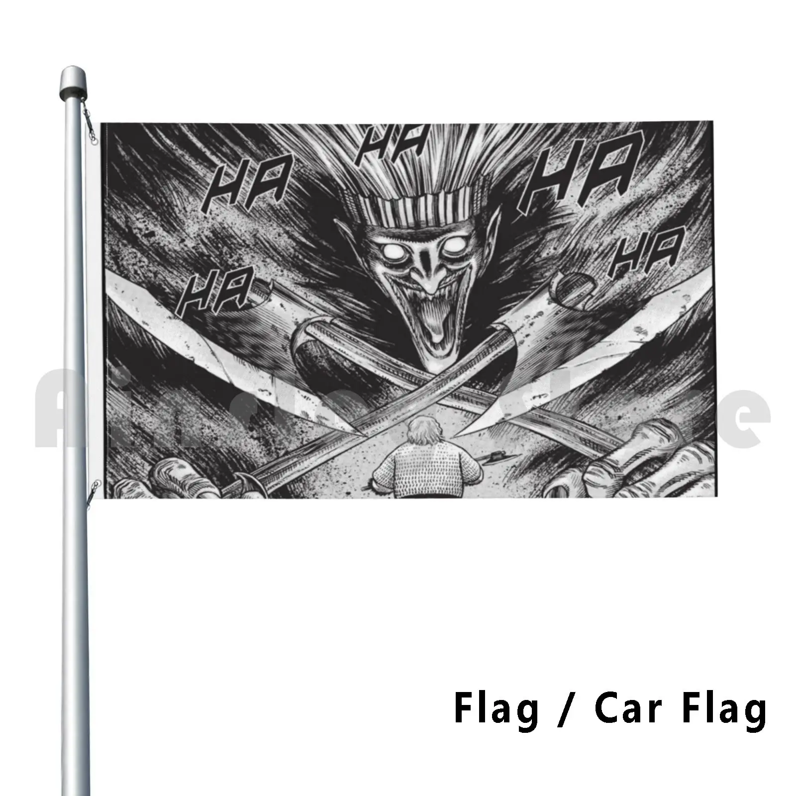 The Demon Viking ( Vinland Saga ) Outdoor Decor Flag Car Flag Thorfinn Vinland Saga Viking Animates Fight War