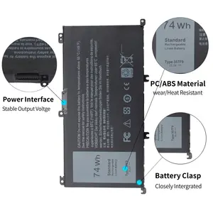 Laptop batarya 74wh 357f9 için dell ınspiron 15 7000 7559 7557 7567 5576 5577 ıns15pd serisi p65f 71jf4 0gfj6 p57f 071jf4 0357f9 Pilde 6 büyük satış, dell 7559-no. 2