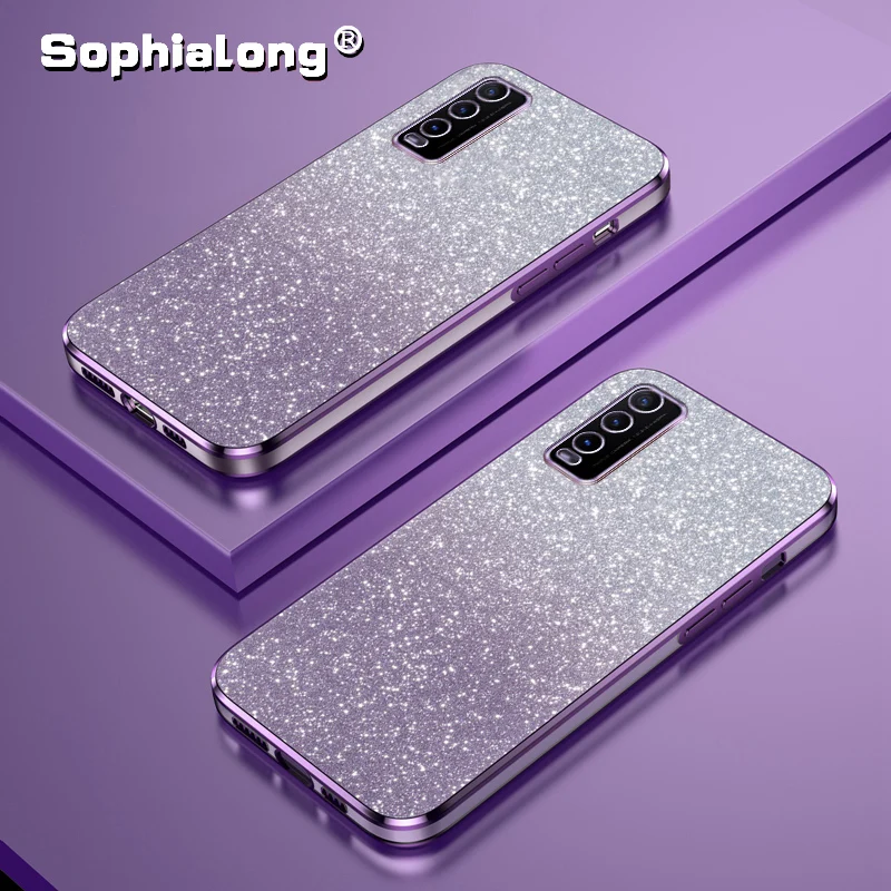 VIVO V2037 V2038 V2039 V2042 V2043 V2048 V2026 V2027 V2028 V2029 V2032 V2033 V2069 V2070 Case Soft Shinning Plated Back Cover