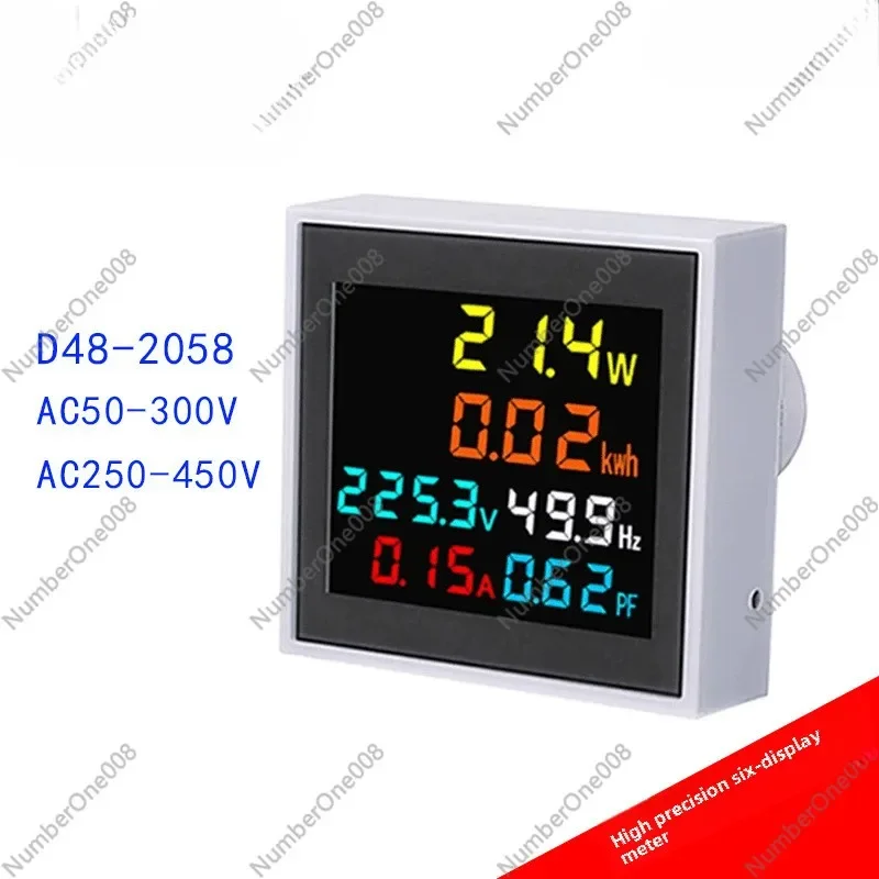 D48-2058 AC Current, Voltage, Power Meter, Frequency Meter, Intelligent Digital Display , Watt-hour , Power Monitor