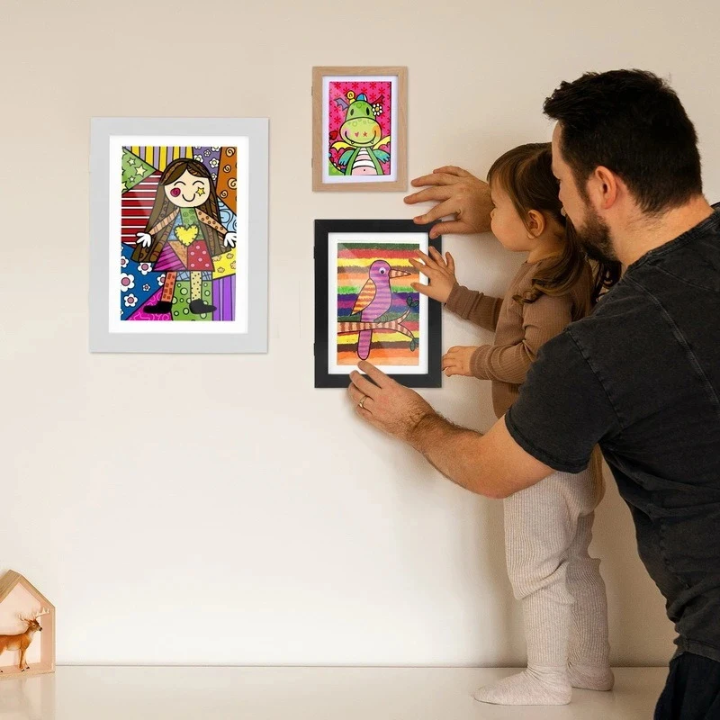 

Kids Frametory Front Open Changeable Children Art Frames Drawing Paintings Magnetic